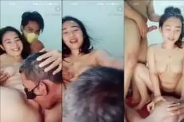 Live Threesome Gila Cewek Diapit Dua Pria poster